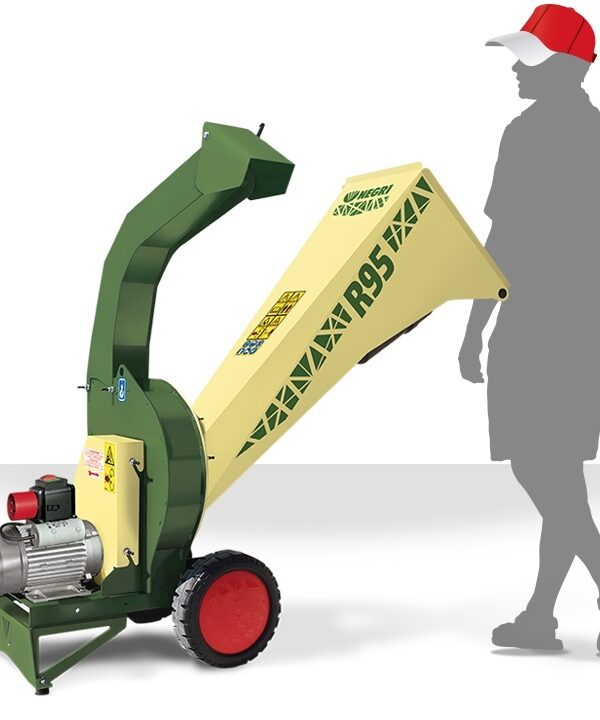 NEGRI Biohäcksler R95 / Elektro-Häcksler mit Transporträder