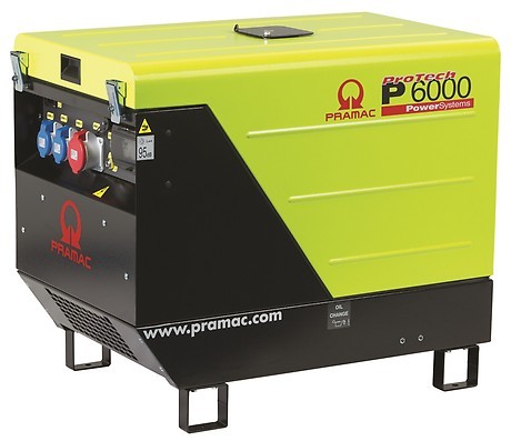 PRAMAC P 6000 TYA AVR dieselbetriebener Stromerzeuger 230 / 400 V | 6,9  kVA (E-Starter)