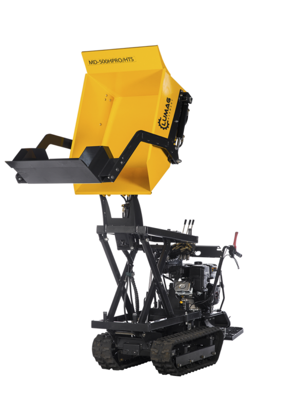 LUMAG MD500HPROHTS Minidumper Hochkipper mit Frontkippmulde und Selbstladeschaufel 500 kg Zuladung