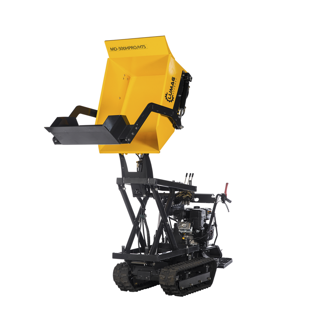 LUMAG MD500HPROHTS Minidumper Hochkipper mit Frontkippmulde und Selbstladeschaufel 500 kg Zuladung